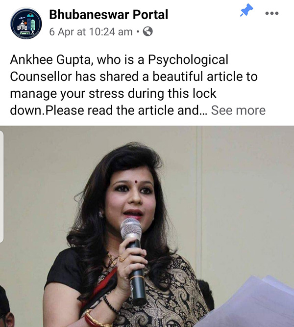 Ankhee Counselling session, May 2020, Kolkata