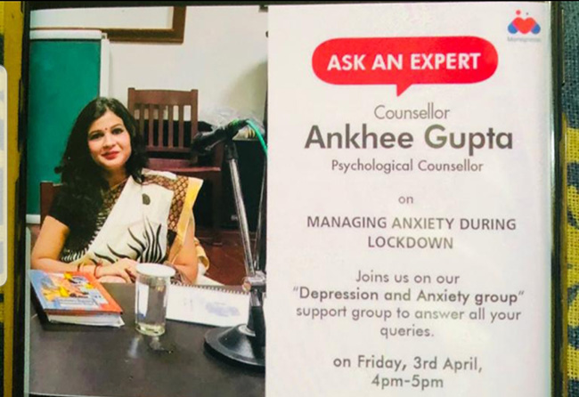 Screenshot referenced in Ankhee Counselling blog post, May 2020