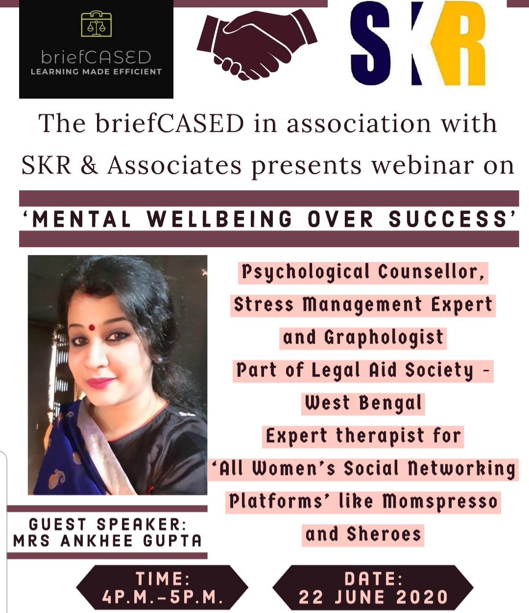 Ankhee Counselling session, August 2020, Kolkata